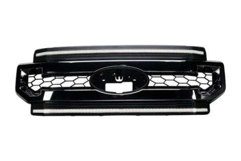 2020-2022 Ford F250 Super Duty Grille Black w White DRL Essential Series OLM