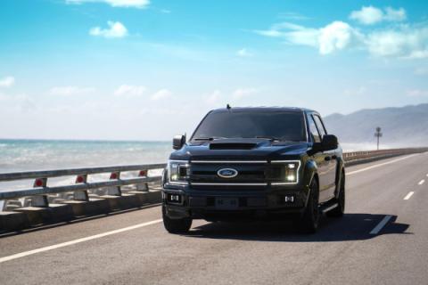 2018-2020 Ford F150 Grille Black w White DRL Essential Series OLM