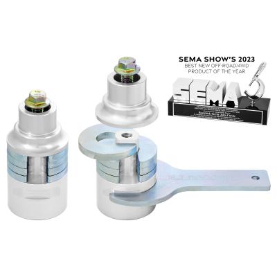 JL/JT & JK Adjustable Front Upper Bump Stops Billet Aluminum Complete w/ Steel Shims Hardware Wrench Height Adjustment Range 189-315 Inch