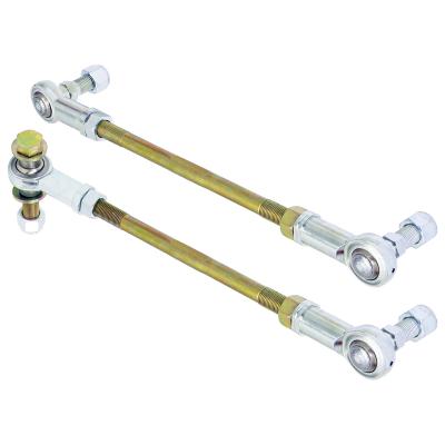 Adjustable Sway Bar End Link Kit for JL/JT Front (8 1/2 Inch Long Rods w/ heim joints and Jam Nuts pair) RockJock 4X4