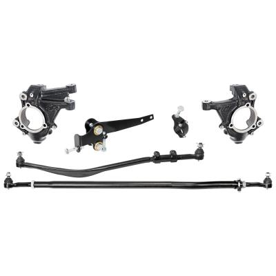 Currectlync Jeep JL/JT High Steer Kit For Stabilizer Shock And Non-Rubicon Axle. Incl. Knuckles Drag Link Tie Rod Trac Bar Reloc/Shock Mount Axle Shock Tie Rod Clamp RockJock 4x4