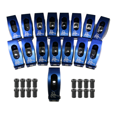 1.5 SBC Narrow Body Race Series Rocker Arms 16 Set Chevy V-8 305-350 / Vortec 3/8 Inch Scorpion Racing Products