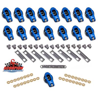 1.7 LS1 LS Race Series Rocker Arms Set 8mm Non Adjustable Includes Pedestal, U-channel, and Bushings