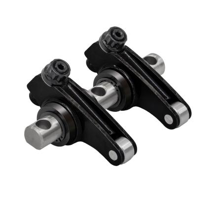 Shaft Rocker Arm Set LS1 Steel Bodies 1.8 Ratio Bronze Bushings Scorpion Racing Black Oxide Finish Scorpion Racing