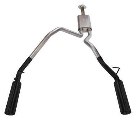 Ram 1500 Cat Back Exhaust System Black Pype Bomb For 19-24 Dodge Ram 1500 Split Rear Dual Exit 3 in Intermediate And 2.5” Tail Pipe 4.5 Pype Bomb Tip Muffler Incl Hardware Incl Tip Incl Pypes Exhaust