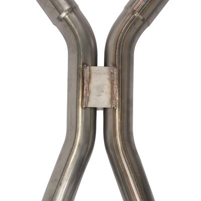 1966-71 Ford Fairlane 2.5 Inch H-Pipe Crossmember Back Rear Exit Exhaust No Mufflers Pypes Performance Exhaust