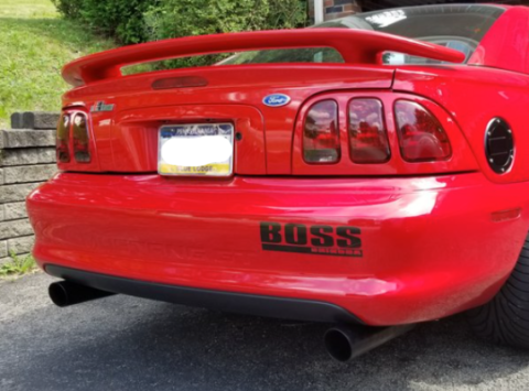 1979-2004 Mustang Black Pype Bomb Cat Back Exhaust System M80 Mufflers 409 Stainless Steel Pypes Performance Exhaust