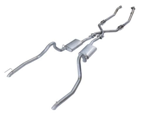 1998-2004 Mustang V6 Dual Turndown Tips With Catalytic Converters Exhaust Kit Street Pro Mufflers 409 Stainless Steel Pypes Performance Exhaust