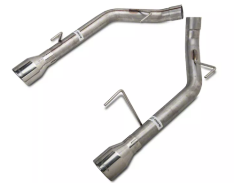 Axle Back System Split Rear Dual Exit Hardware Incl 2.5 in Intermediate Pipe And Tailpipe Natural 409 Stainless Steel Muffler Not Incl Polished Tips Pypes Exhaust