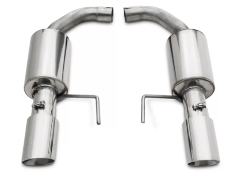 Axle Back Exhaust 15-23 Mustang V6 and Ecoboost Split Rear Dual Exit 3 in Polished Tips Hardware Included Polished 304 Stainless Steel Pypes Exhaust