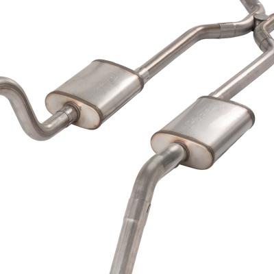 1965-70 Chevy Impala  H-Pipe Crossmember Back Exhaust 409 SS Rear Exit Street Pro Mufflers Pypes Performance Exhaust