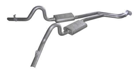 Cat Back Exhaust System 78-88 GM G-Body Split Rear Dual Exit 2.5 in Intermediate Pipe And Tailpipe Violator Mufflers/Hardware Incl Tip Not Incl Natural 409 Stainless Steel Pypes Exhaust