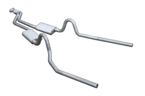Cat Back Exhaust System 78-88 GM G-Body Split Rear Dual Exit 2.5 in Intermediate And Tail Pipe Race Pro Mufflers/Hardware Incl Tip Not Incl Natural 409 Stainless Steel Pypes Exhaust