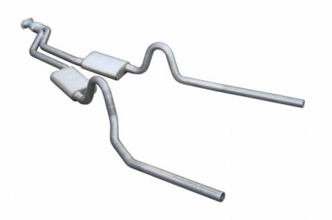 Cat Back Exhaust System 78-88 GM G-Body Split Rear Dual Exit 2.5 in Intermediate And Tail Pipe Turbo Pro Mufflers/Hardware Incl Tip Not Incl Natural 409 Stainless Steel Pypes Exhaust