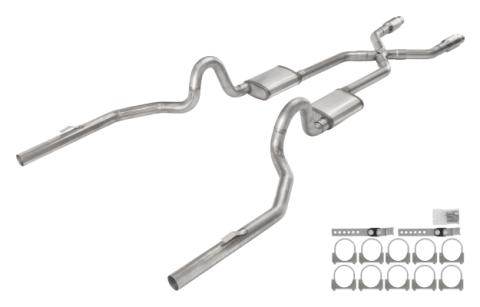 1978-88 3 Inch GM G-Body Non SS Crossmember Back w/ Xpipe Street Pro Muffler Exhaust System SGG913SE