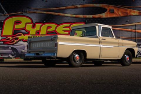 Crossmember Back W/ H-Pipe Exhaust System 63-66 GM Truck Split Rear Dual Exit 2.5 Inch Intermediate And Tailpipe Hardware Incl Turbo Pro Muffler Incl And Tip Not Incl Stainless Steel Pypes Exhaust