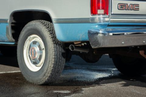 1975-1987 GM Truck 2.5 Inch Crossmember Back With X-Pipe Exhaust System Includes Catalytic Converters 409 Stainless Turbo Pro Mufflers Pypes Performance Exhaust