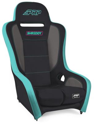 Shreddy Podium Suspension Seat Black and Teal PRP Seats