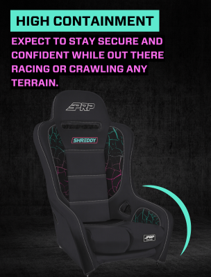 Shreddy Edition Podium Suspension Seat Cracked Black PRP Seats