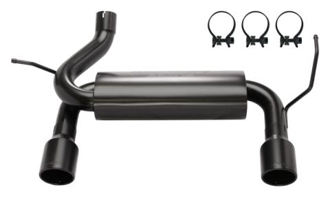 2007-2018  Jeep JK Dual Exit Axle Back Black Exhaust System 409 Stainless With Street Pro Muffler SJJ20SB