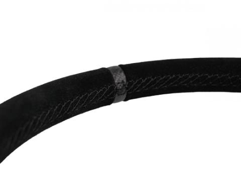 Flat Suede Steering Wheel 13 Inch Diameter Black PRP Seats