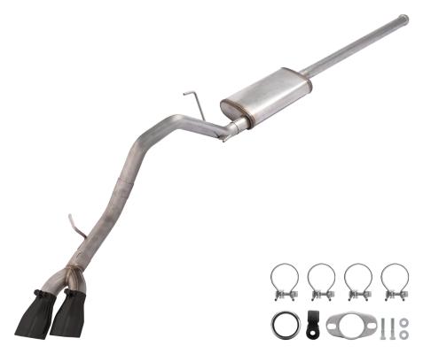 2005-15 Tacoma Cat-Back Exhaust With Street Pro Muffler & Black Tips STT20SB
