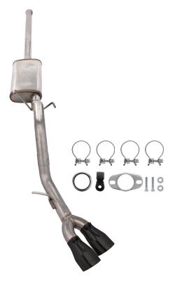 2005-15 Tacoma Cat-Back Exhaust With Street Pro Muffler & Black Tips STT20SB