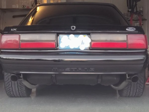 1986-1993 Mustang 3 Inch Tailpipe Exhaust Kit 304 Polished Stainless Steel Pypes Performance Exhaust