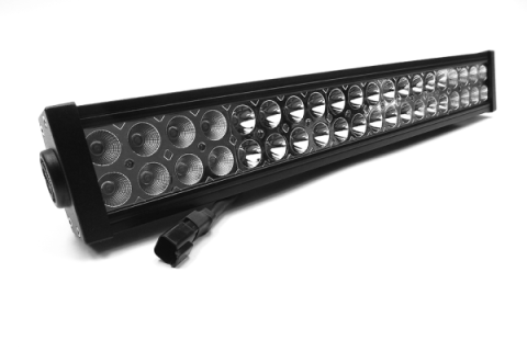 20 Inch LED Light Bar Straight Dbl Row Chrome Series Combo Flood/Beam 120W Dt Harness 79900 10,800 Lumens Top Gun Customz