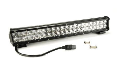 20 Inch LED Light Bar Straight Dbl Row Chrome Series Combo Flood/Beam 120W Dt Harness 79900 10,800 Lumens Adjustable Base Mounts Top Gun Customz