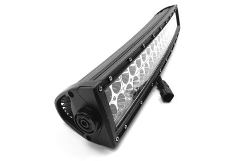 20 Inch LED Light Bar Crvd, Chrome Series Dbl Row Combo Flood/Beam 120W Dt Harness 79900 10,800 Lumens Top Gun Customz