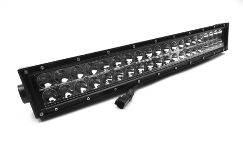 20 Inch LED Light Bar Crvd, Chrome Series Dbl Row Combo Flood/Beam 120W Dt Harness 79900 10,800 Lumens Top Gun Customz