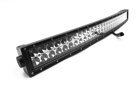 40 Inch LED Light Bar Crvd, Chrome Series Dbl Row Combo Flood/Beam 240W Dt Harness 79900 21,600 Lumens Top Gun Customz