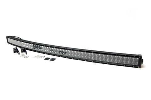 50 Inch LED Light Bar Crvd, Chrome Series Dbl Row Combo Flood/Beam 288W Dt Harness 79900 25,920 Lumens Top Gun Customz