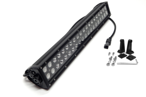 20 Inch LED Light Bar Black Series Straight Dbl Row Combo Flood/Beam 120W Dt Harness 79900 10,800 Lumens Top Gun Customz