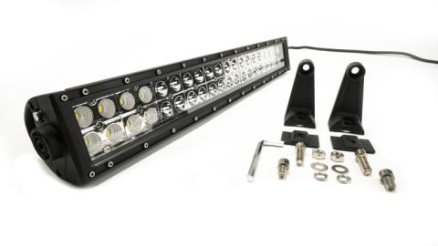 20 Inch LED Light Bar Dbl Row Combo Amber/White Flood/Beam 72W Dt Harness 79900, 79904 7,200 Lumens Top Gun Customz