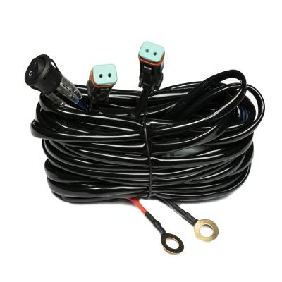 Light Bar Harness Rocker Flip Switch Dual DT Connector Top Gun Customz