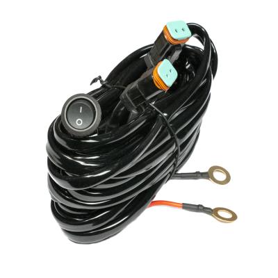 Light Bar Harness Rocker Flip Switch Dual DT Connector Top Gun Customz