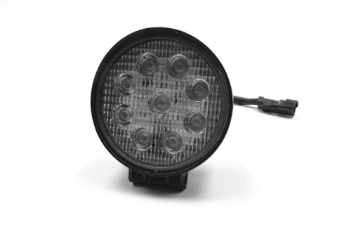 4.5 Inch 27W Round LED Light Flood Dt Harness 79900 2,160 Lumens Each Top Gun Customz