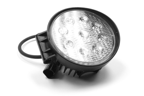 4.5 Inch 27W Round LED Light Flood Dt Harness 79900 2,160 Lumens Each Top Gun Customz