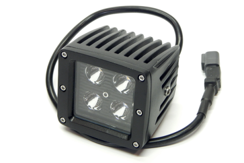 3 X 3 Inch 16W Square LED Light Spot 1,440 Lumens Each Black Series Top Gun Customz