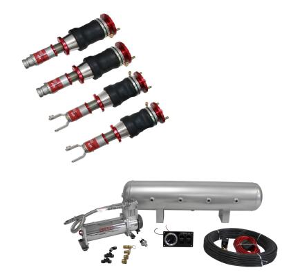 AirPlus Air Struts w/ VERA Essential Management For 90-93 Acura Integra 88-91 Honda Civic Excluding AWD Wagovan TruHart
