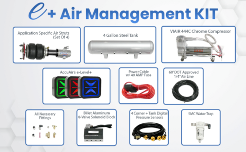 TOPair Air Struts w/ AccuAir E-Level 00-06 S-Class RWD Touring Tech