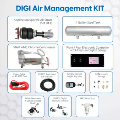 TOPair Air Struts w/ Bluetooth Management 00-06 S-Class RWD Touring Tech