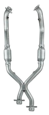 1996-1998 Mustang X-Pipe Exhaust Kit High Flow Catalytic Converters EPA Compliant 409 Stainless Steel Designed for Mustang GT Pypes Performance Exhaust