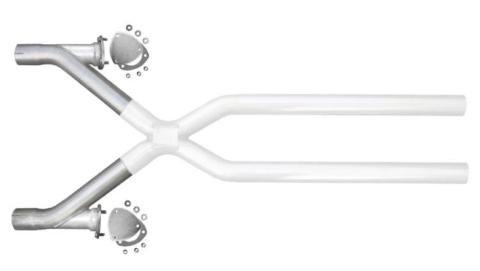 Xchange Dump Legs Intermediate Pipe 2.5 in Hardware Incl Natural 409 Stainless Steel Pypes Exhaust