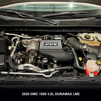 2020-2023 GM 3.0L Duramax LM2, LZO Air-To-Water Intercooler Kit Brushed Black PPE Diesel