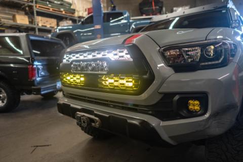 16-23 Tacoma Behind The Grille Dual 10 Inch LED Light Bar Mount SDHQ Offroad