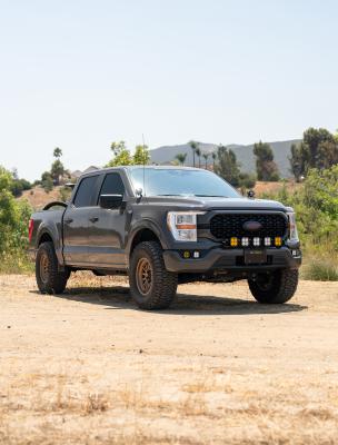 Front Seat Covers for 2021-Present Ford F150, 2023-Present Super Duty with Standard Seats, Black with Red Stitch PRP Seats