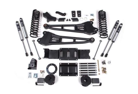 5.5 Inch Lift Kit w/ Radius Arm Ram 2500 w/ Rear Air Ride 19-24 4WD Gas Fox 2.0 Performance Shocks